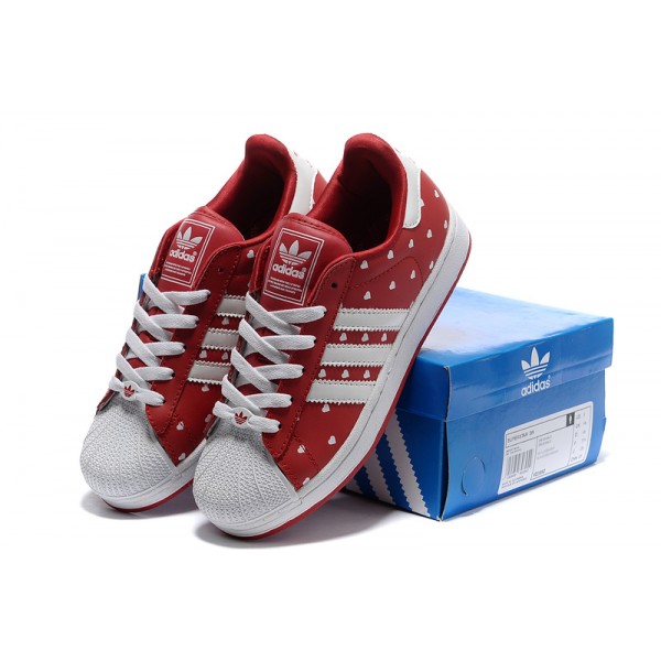 adidas superstar rouge et blanc femme